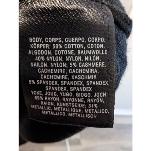 Anthropology Sparrow Jewel Neckline Short Sleeve Sequined Neck Detail Black Butt - Picture 5 of 6